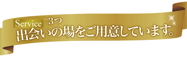 SEISHINでは3つ出会いの場をご用意しています。